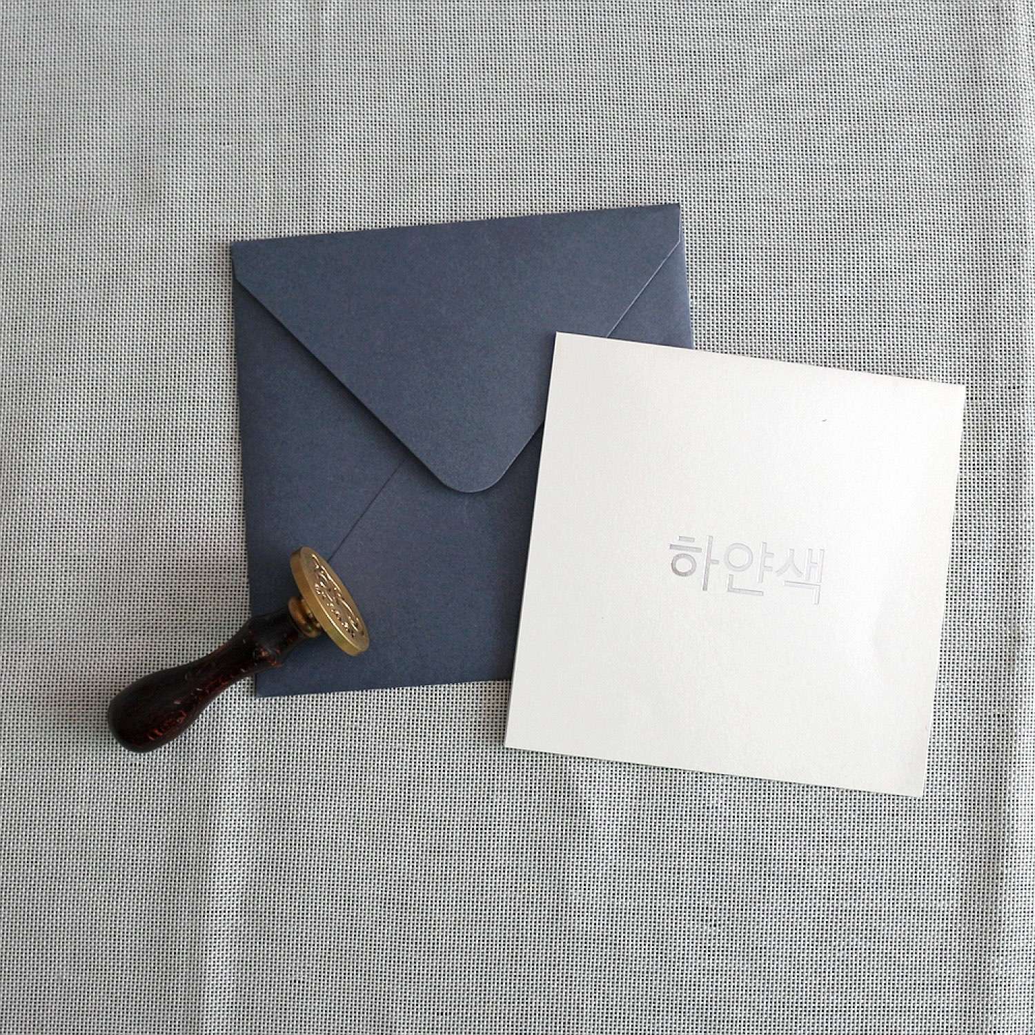 Square Business Invitation Card Half Fold Invitation Simple Style Greeting  Card Customized